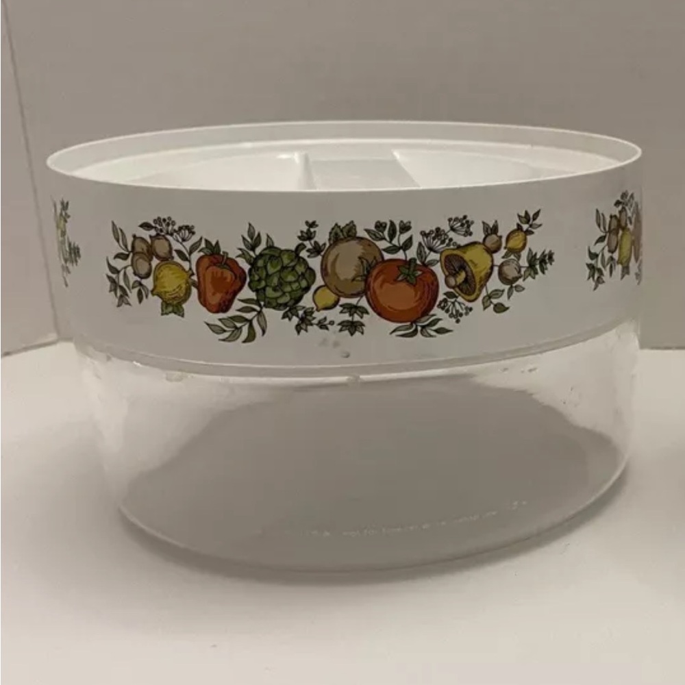 Vintage Pyrex Spice of Life See N Store Jar Glass Container Corning Made in USA
